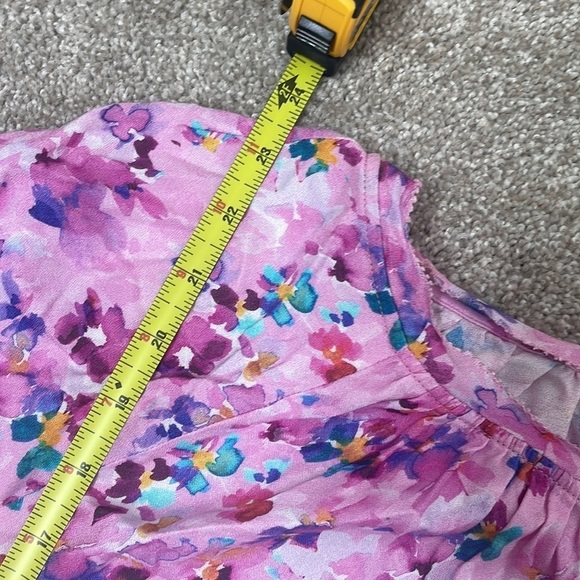 Soft Surroundings Brialla Floral Lilac Lightweight Print Top - Picture 11 of 11